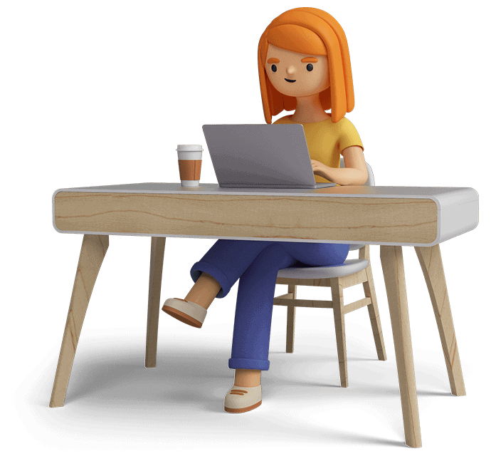 Woman Working On A Desk